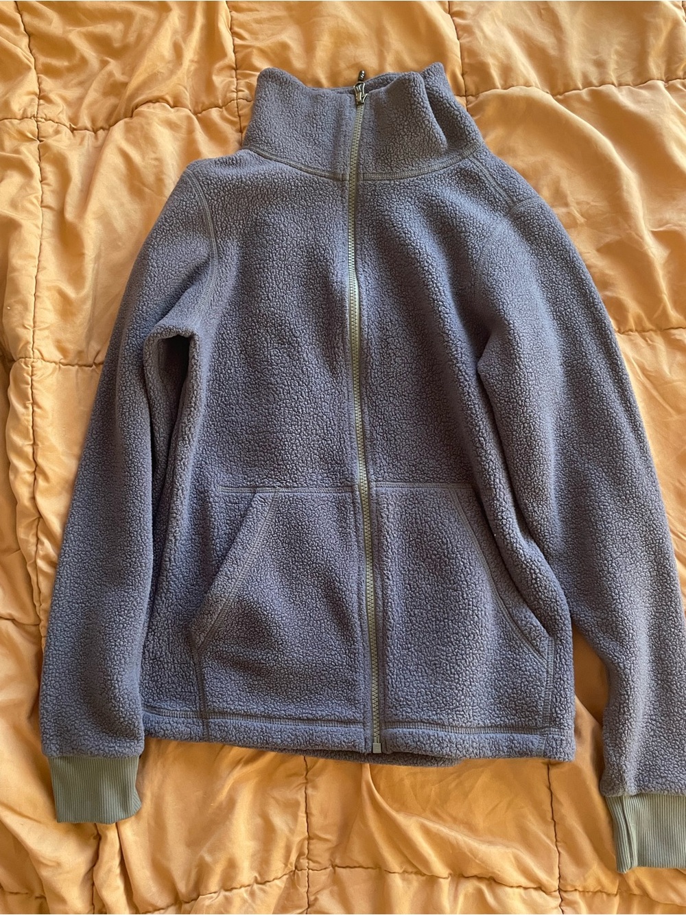 REI Blue Full-Zip Sherpa Fleece Jacket